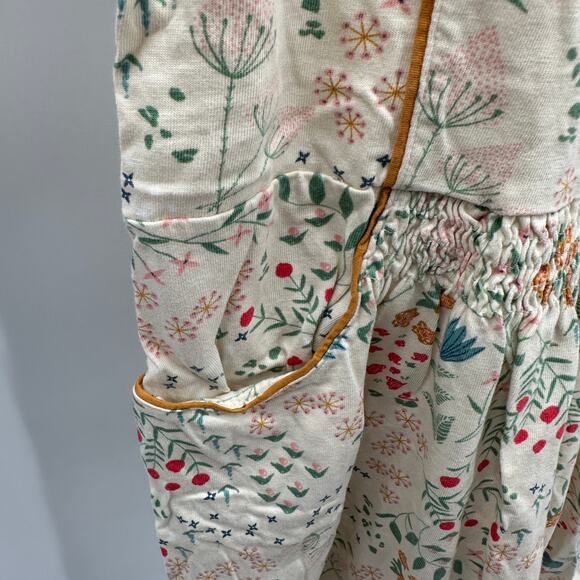 Hanna Andersson Floral Long Sleeve Cotton Princess Seam Dress // 150 or US 12 - Picture 6 of 11